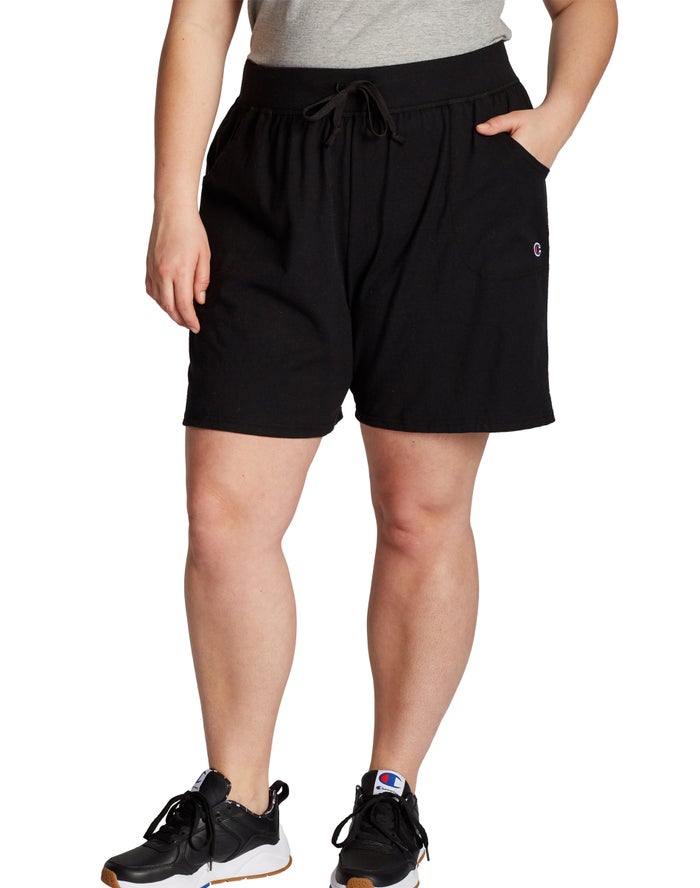 Champion Dame Shorts Sort - Plus Classic Jersey 7.5 - Danmark TKZ-675138